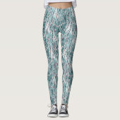 Leggings Motif floral de fleurs de prune de printemps (Devant)