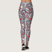 Leggings Motif floral de griffonnage de Paisley (Dos)