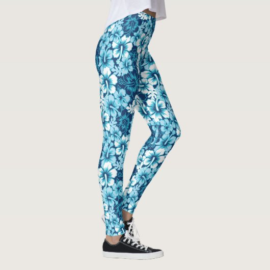 Leggings Motif floral de ketmie de surf (Droite)