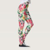 Leggings Motif floral de ketmie tropicale (Droite)