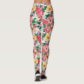 Leggings Motif floral de ketmie tropicale (Dos)