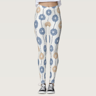 Leggings Motif floral de marguerite minimaliste (5)