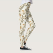 Leggings Motif floral de pivoine blanche (Droite)