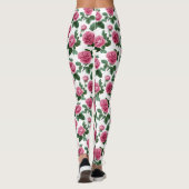 Leggings Motif floral de rose rose (Dos)