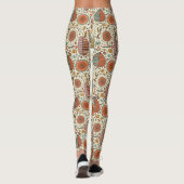 Leggings Motif floral d'été fait de feuille (Dos)