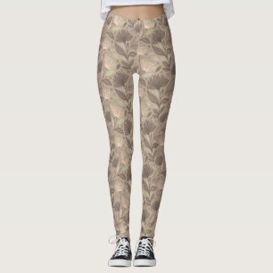 Leggings Motif floral géométrique scandinave
