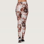 Leggings Motif floral gris-marron. (Dos)