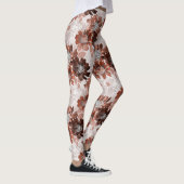 Leggings Motif floral gris-marron. (Droite)
