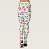 Leggings motif floral mignon multicolore (Dos)