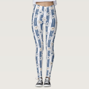 Leggings Motif floral minimaliste Daisy (2)