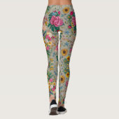 Leggings Motif floral multicolore chic (Dos)