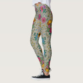 Leggings Motif floral multicolore chic (Gauche)