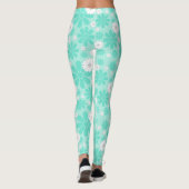 Leggings Motif Floral Pastel MINT (Dos)
