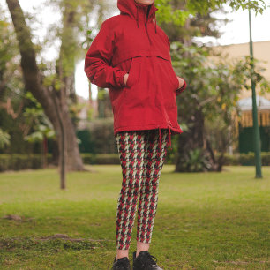 Leggings Motif Floral Poinsettia Varié