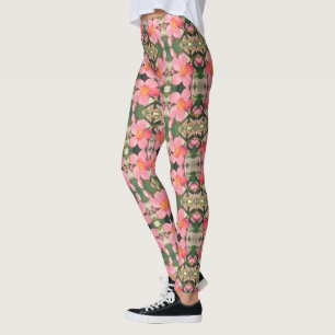Leggings Motif floral rose