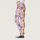 Leggings Motif floral rose de la rue Sésame (Gauche)