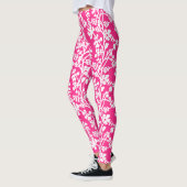 Leggings Motif Floral rose et blanc (Gauche)