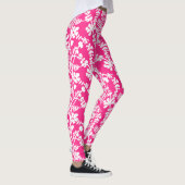 Leggings Motif Floral rose et blanc (Droite)