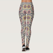 Leggings Motif Floral rose et bleu sans joint (Dos)