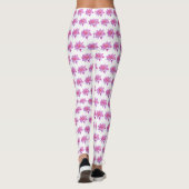 Leggings Motif floral rose Faisceaux roses (Dos)
