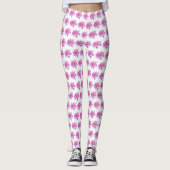 Leggings Motif floral rose Faisceaux roses (Devant)