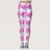 Leggings Motif floral rose Faisceaux roses (Devant)