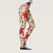 Leggings Motif floral rouge et orange (Droite)