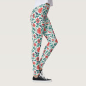 Leggings Motif floral rouge et vert (Droite)