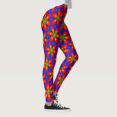 Leggings Motif Floral Rouge mou (Droite)