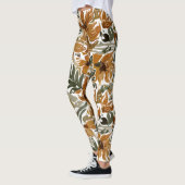 Leggings Motif floral rustique d'automne  (Gauche)