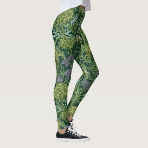Leggings Motif floral sans couture de style William Morris