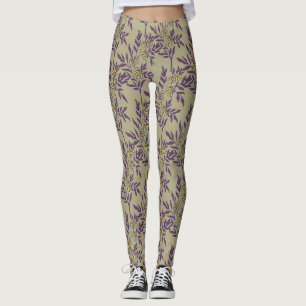 Leggings Motif floral vibrant avec des marguerites jaunes