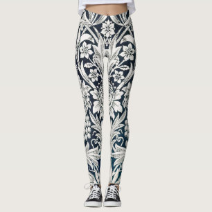 Leggings Motif floral vintage, William Morris