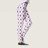 Leggings Motif floral violet élégant (Droite)