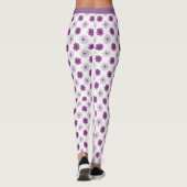 Leggings Motif floral violet élégant (Dos)