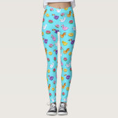 Leggings Motif flottant de la piscine d'été (Devant)