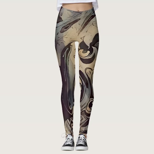 Leggings Motif foncé moderne (Devant)