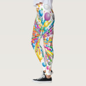 Leggings Motif fou génial d'impression explosif de bulle (Gauche)
