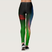 Leggings Motif fractal coloré abstrait #2 (Dos)