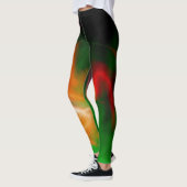 Leggings Motif fractal coloré abstrait #2 (Gauche)