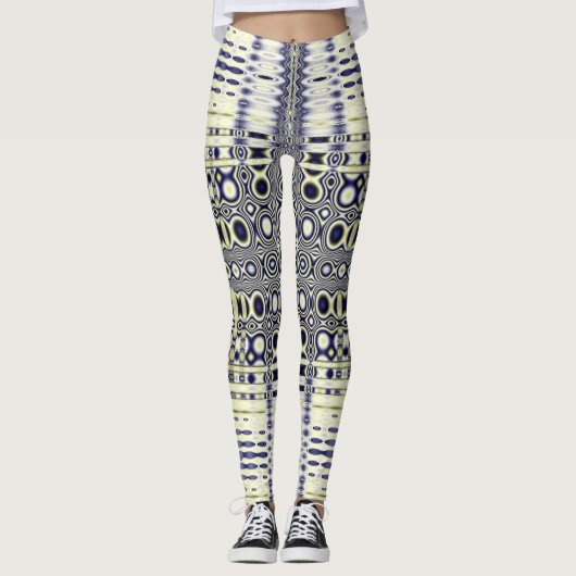 Leggings Motif fractal de l'illusion optique (Devant)