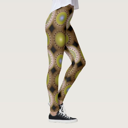 Leggings Motif fractal de Noël (Droite)