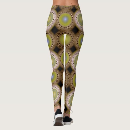 Leggings Motif fractal de Noël (Dos)