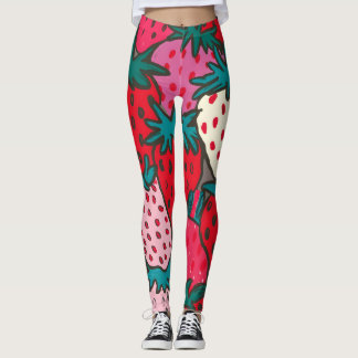 Leggings Motif Fraise