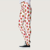 Leggings Motif Fraise d'Été (Gauche)
