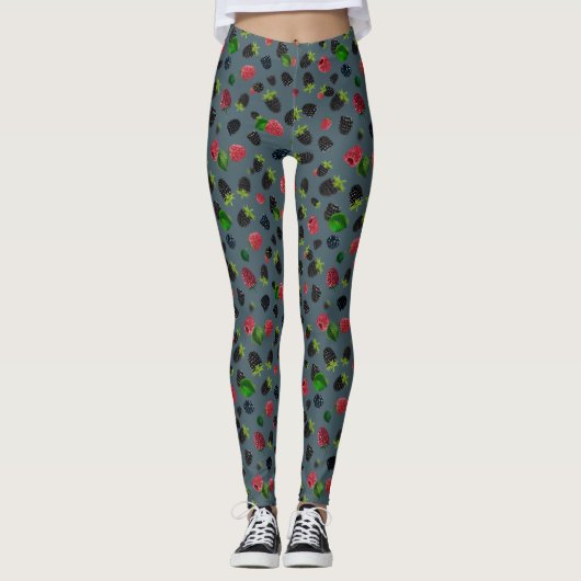 Leggings Motif framboise (Devant)