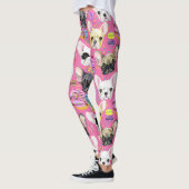 Leggings Motif français de Bulldog Macaron (Gauche)