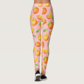 Leggings Motif fruité d'oranges d'aquarelle (Dos)
