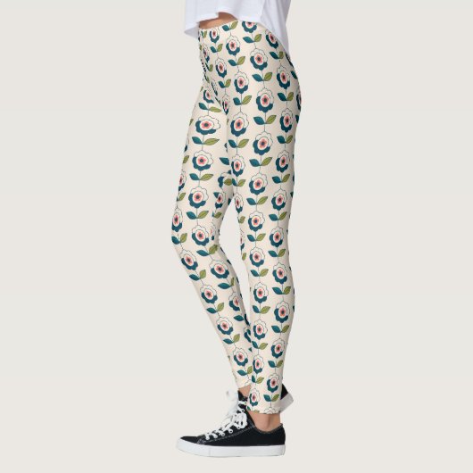 Leggings Motif Fun Jardin Retro (Gauche)