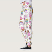 Leggings Motif Funny Unicorn Magique Arc-en-ciel mou (Gauche)